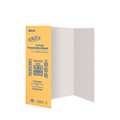 BAZIC 28 x 40 White Tri-Fold Corrugated Presentation Board